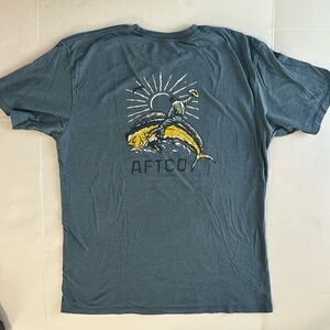 AFTCO Men's Teal Graphic Tee